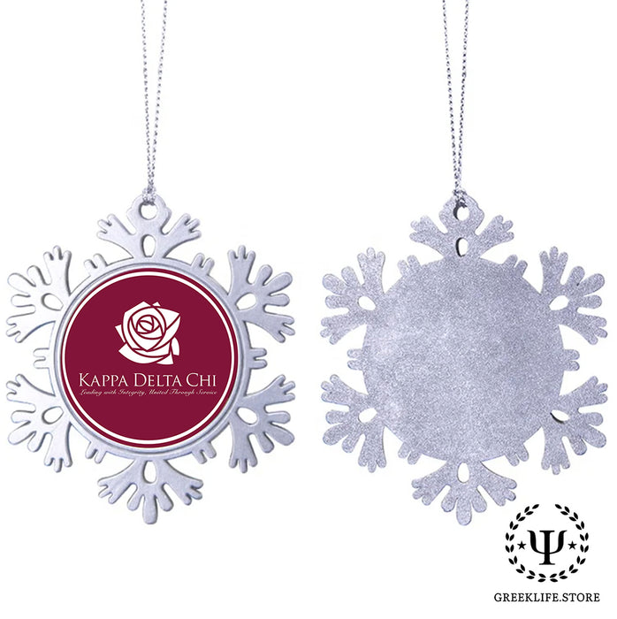 Kappa Delta Chi Christmas Ornament - Snowflake Metal