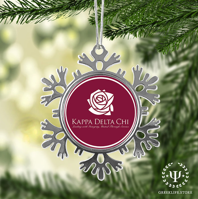 Kappa Delta Chi Christmas Ornament - Snowflake Metal