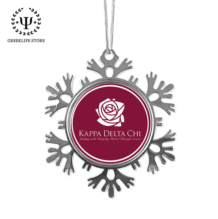 Kappa Delta Chi Christmas Ornament - Snowflake Metal