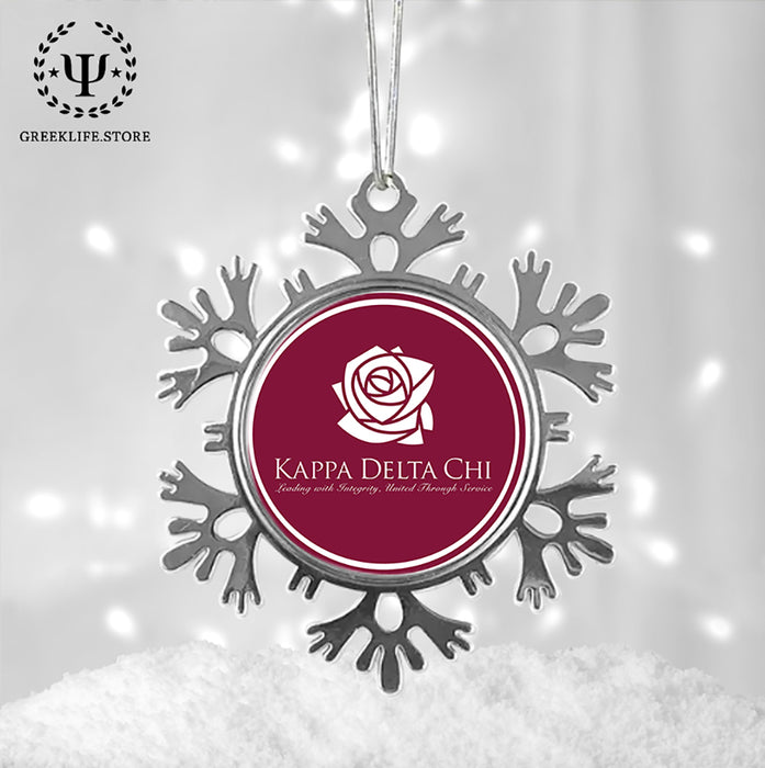 Kappa Delta Chi Christmas Ornament - Snowflake Metal