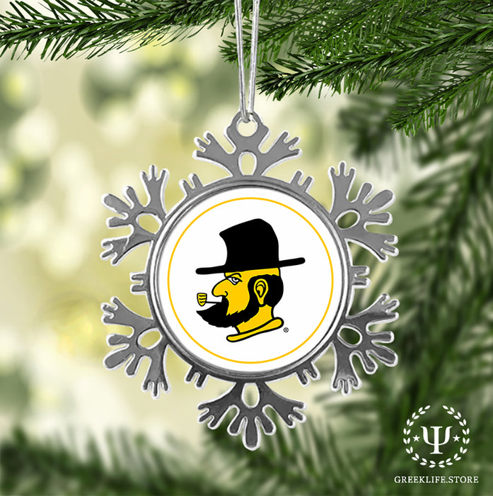 Appalachian State University Christmas Ornament - Snowflake Metal