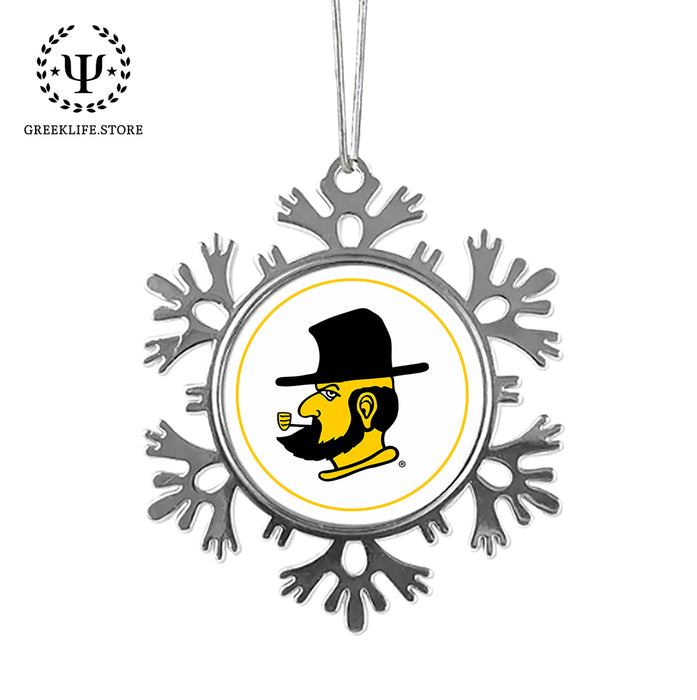 Appalachian State University Christmas Ornament - Snowflake Metal