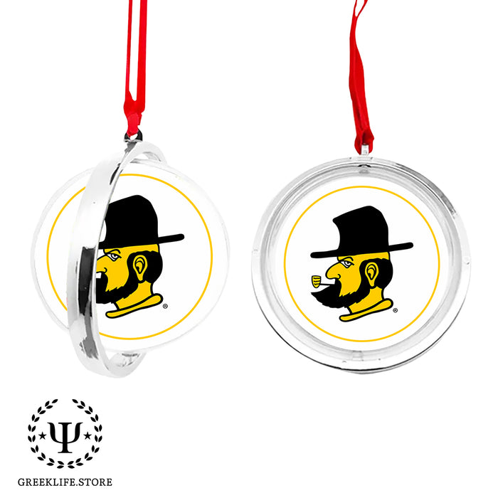 Appalachian State University Christmas Reversible Flat Round Ornament