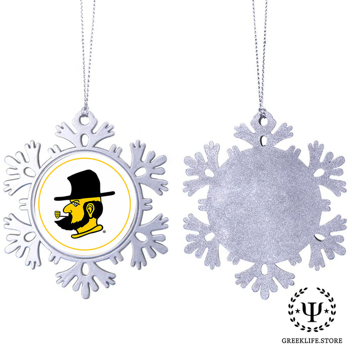 Appalachian State University Christmas Ornament - Snowflake Metal