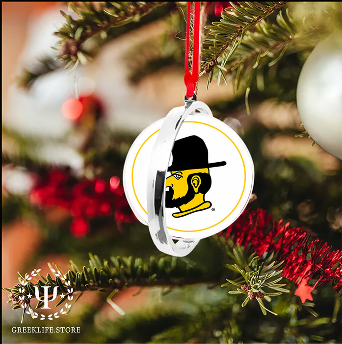 Appalachian State University Christmas Reversible Flat Round Ornament