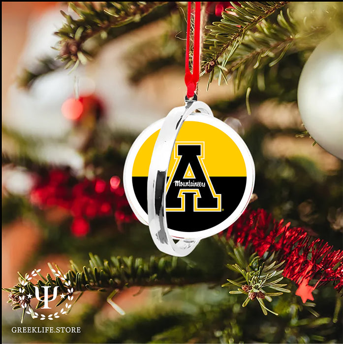 Appalachian State University Christmas Reversible Flat Round Ornament