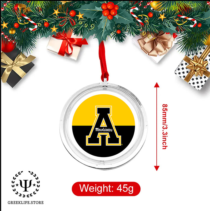 Appalachian State University Christmas Reversible Flat Round Ornament