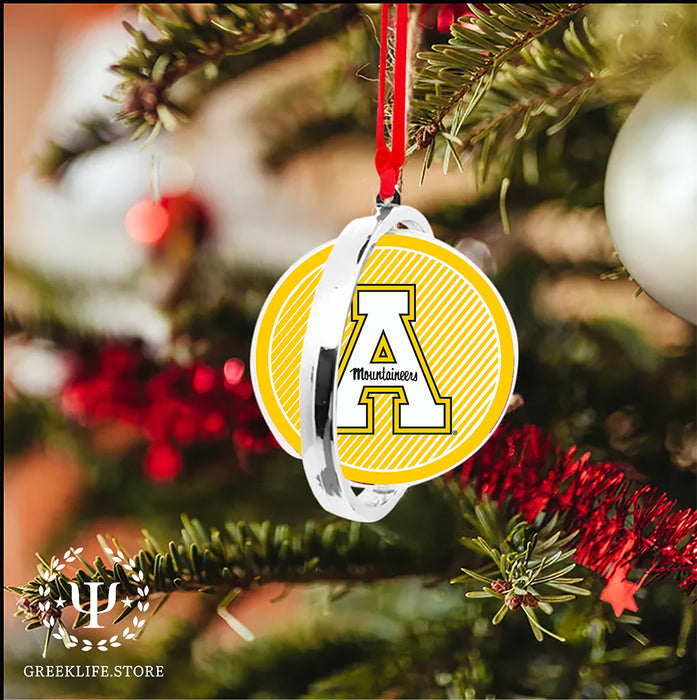 Appalachian State University Christmas Reversible Flat Round Ornament