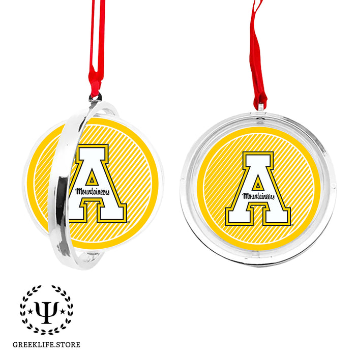Appalachian State University Christmas Reversible Flat Round Ornament