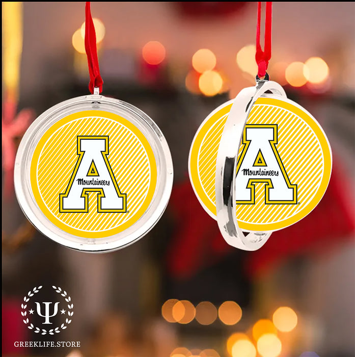 Appalachian State University Christmas Reversible Flat Round Ornament