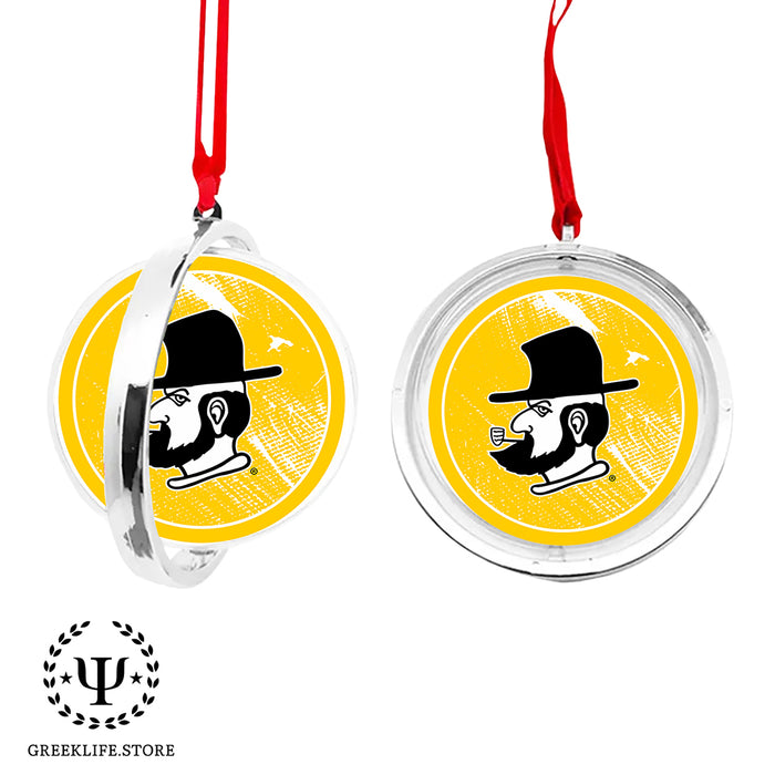 Appalachian State University Christmas Reversible Flat Round Ornament