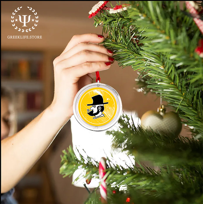 Appalachian State University Christmas Reversible Flat Round Ornament