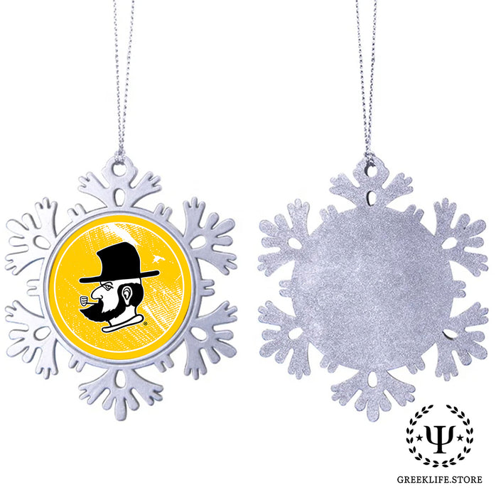 Appalachian State University Christmas Ornament - Snowflake Metal