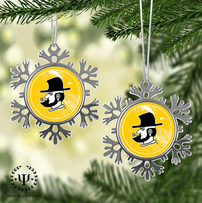 Appalachian State University Christmas Ornament - Snowflake Metal