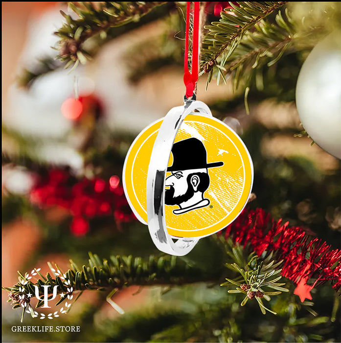 Appalachian State University Christmas Reversible Flat Round Ornament