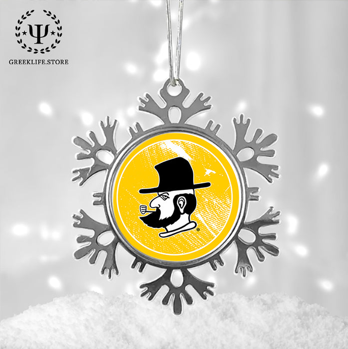 Appalachian State University Christmas Ornament - Snowflake Metal