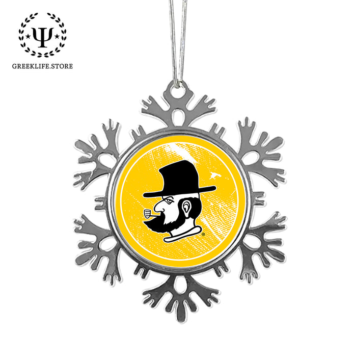 Appalachian State University Christmas Ornament - Snowflake Metal