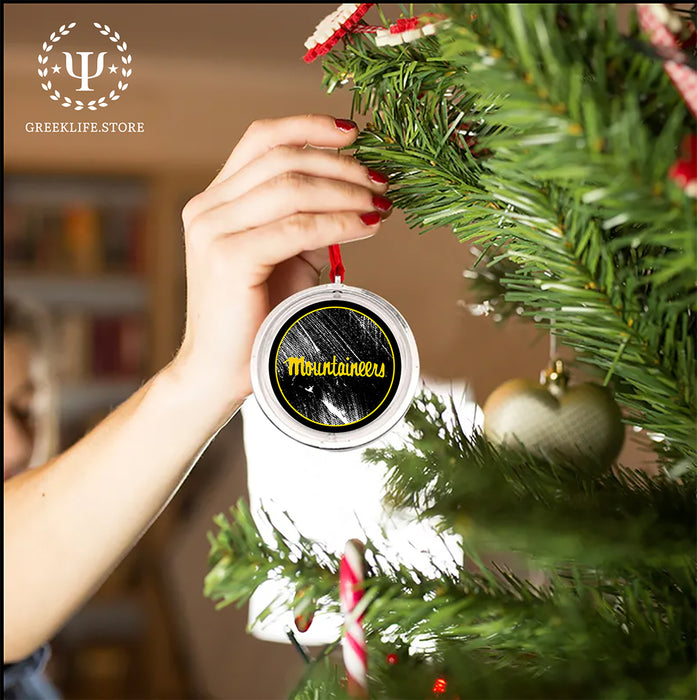 Appalachian State University Christmas Reversible Flat Round Ornament