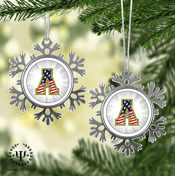 Appalachian State University Christmas Ornament - Snowflake Metal