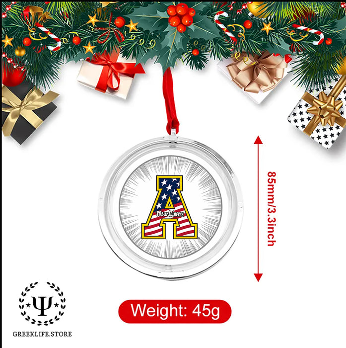 Appalachian State University Christmas Reversible Flat Round Ornament