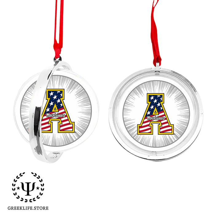 Appalachian State University Christmas Reversible Flat Round Ornament