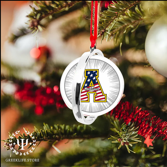 Appalachian State University Christmas Reversible Flat Round Ornament