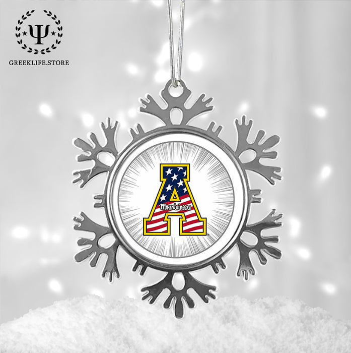 Appalachian State University Christmas Ornament - Snowflake Metal