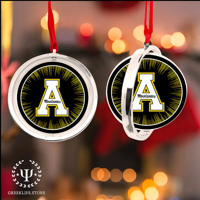 Appalachian State University Christmas Reversible Flat Round Ornament