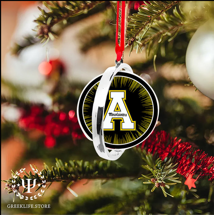 Appalachian State University Christmas Reversible Flat Round Ornament