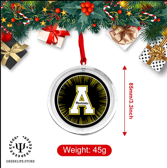 Appalachian State University Christmas Reversible Flat Round Ornament