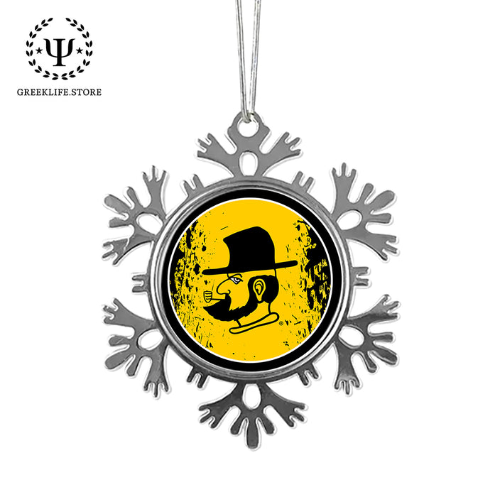 Appalachian State University Christmas Ornament - Snowflake Metal