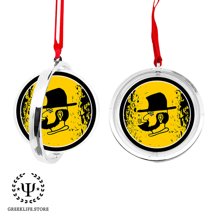 Appalachian State University Christmas Reversible Flat Round Ornament