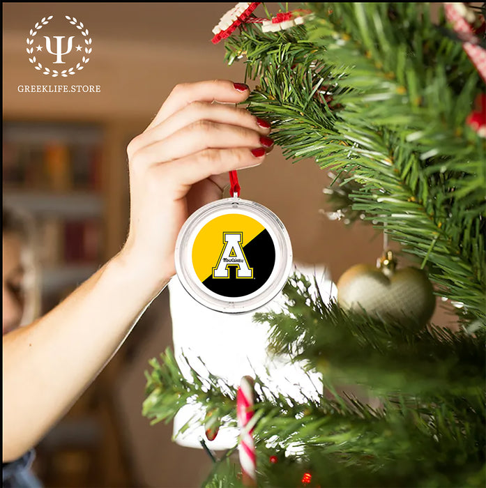 Appalachian State University Christmas Reversible Flat Round Ornament