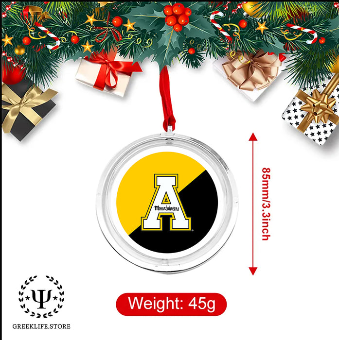 Appalachian State University Christmas Reversible Flat Round Ornament