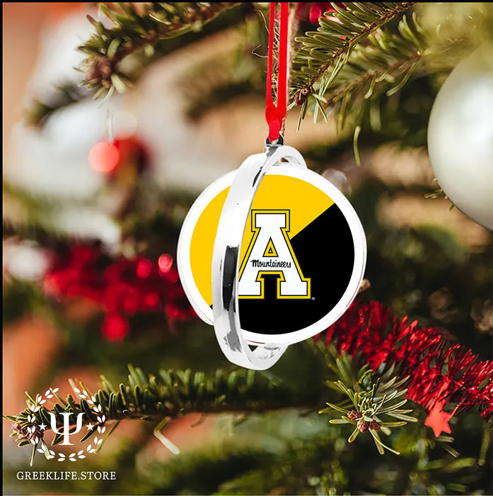 Appalachian State University Christmas Reversible Flat Round Ornament