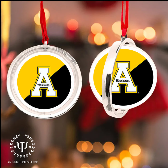 Appalachian State University Christmas Reversible Flat Round Ornament