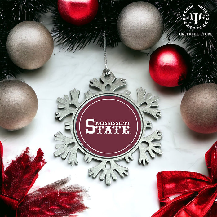 Mississippi State University Christmas Ornament - Snowflake Metal