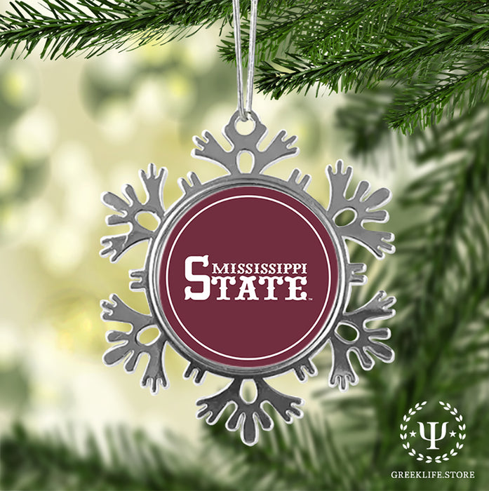 Mississippi State University Christmas Ornament - Snowflake Metal