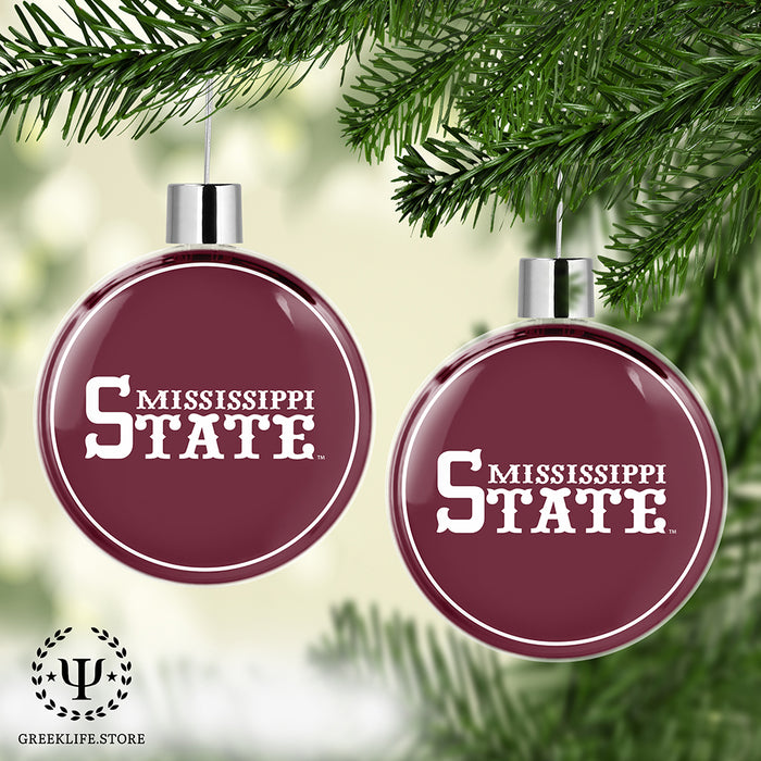 Mississippi State University Christmas Ornament Flat Round