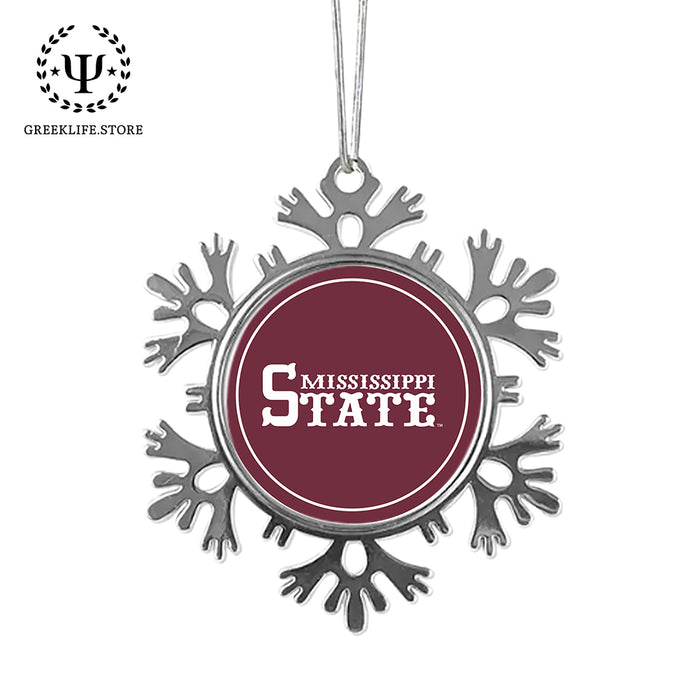 Mississippi State University Christmas Ornament - Snowflake Metal