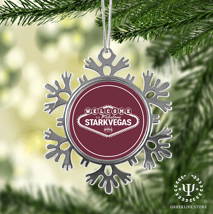 Mississippi State University Christmas Ornament - Snowflake Metal