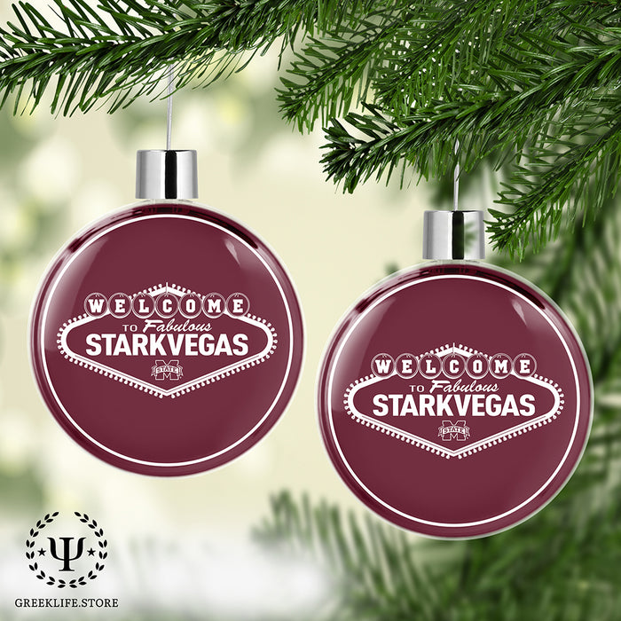 Mississippi State University Christmas Ornament Flat Round