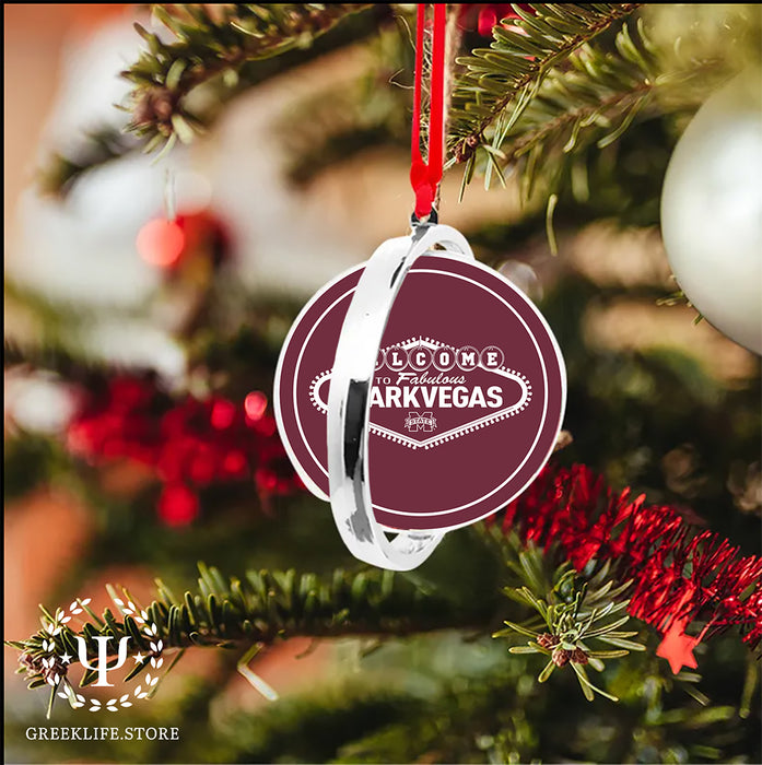 Mississippi State University Christmas Reversible Flat Round Ornament