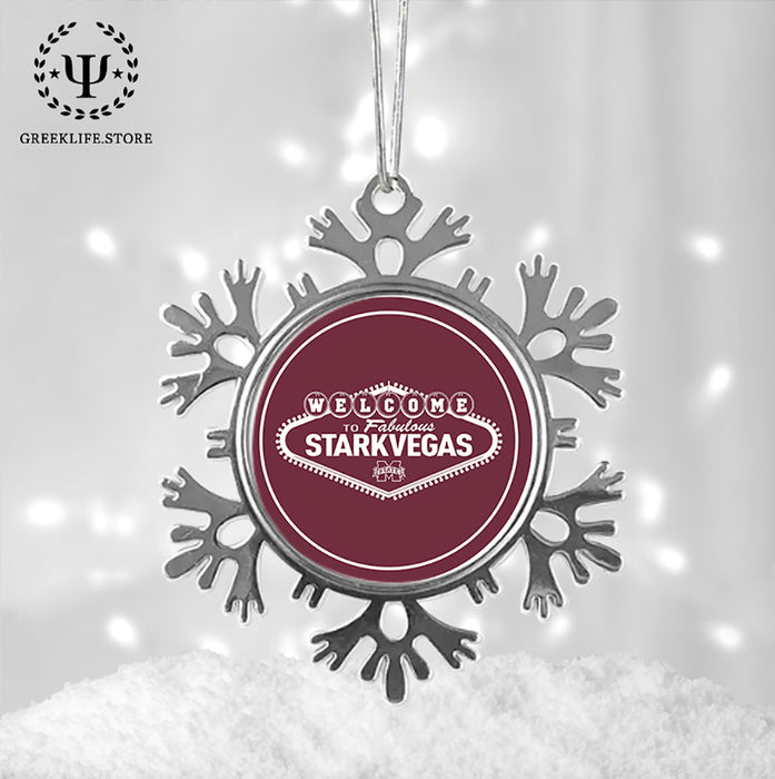 Mississippi State University Christmas Ornament - Snowflake Metal