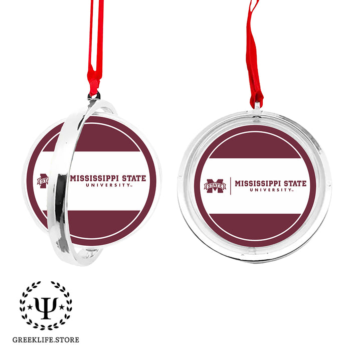 Mississippi State University Christmas Reversible Flat Round Ornament