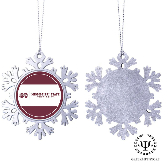 Mississippi State University Christmas Ornament - Snowflake Metal