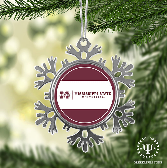Mississippi State University Christmas Ornament - Snowflake Metal