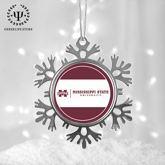 Mississippi State University Christmas Ornament - Snowflake Metal