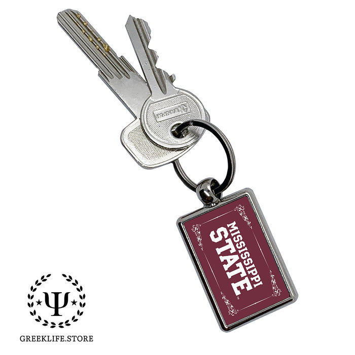Mississippi State University Keychain Rectangular