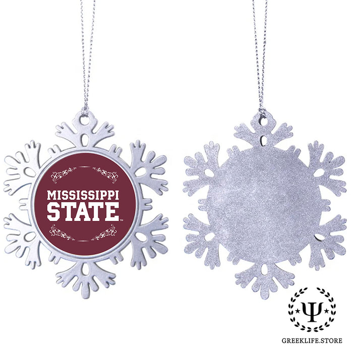 Mississippi State University Christmas Ornament - Snowflake Metal
